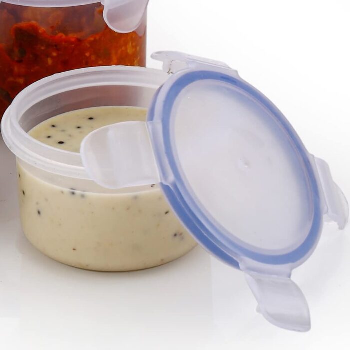 Plastic Liquid Round Airtight Food Storage Container with Leak Proof Locking Lid - Image 4