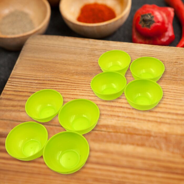 Multipurpose Small Round Plastic Bowl / Katori, Microwave Safe Reusable Lightweight Bowl, Dishwasher Safe Chutney Bowl (8 Pcs Set) - Image 6