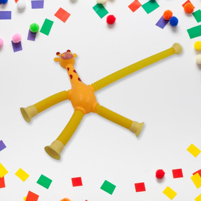 LED Telescopic Suction Cup Giraffe Toy, Pop Tubes Fidget Toys, Shape Changing Telescopic Sensory Tubes Fidget Tubes Sensory Toys Suction Toy, Funny Gift (3 Pcs Set) - Image 7