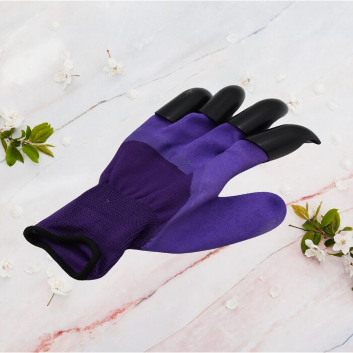 Garden Farming Gloves With Hand Fingertips & Plastic Claws (1 Pair) - Image 4