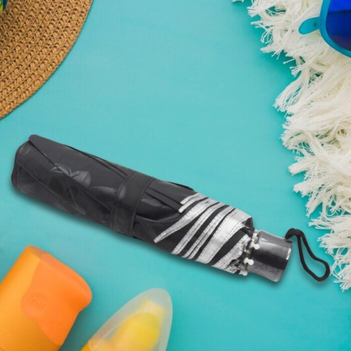 3-Fold Sun Protective Solid Foldable Outdoor Umbrella, Portable Sun, UV Protection Lightweight Rain Umbrella For Girls, Women, Men, Boys (1 pc) - Image 7