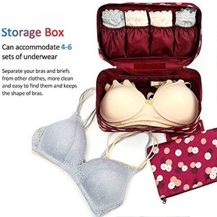 Multi Purpose Storage Bag, Underwear Storage Bag, Bra Organizer Bag Underwear Pouch, Waterproof Cosmetic Travel Bag, Lingerie Toiletry Wash Storage Case, Baby Diaper Bag (1 Pc) - Image 6
