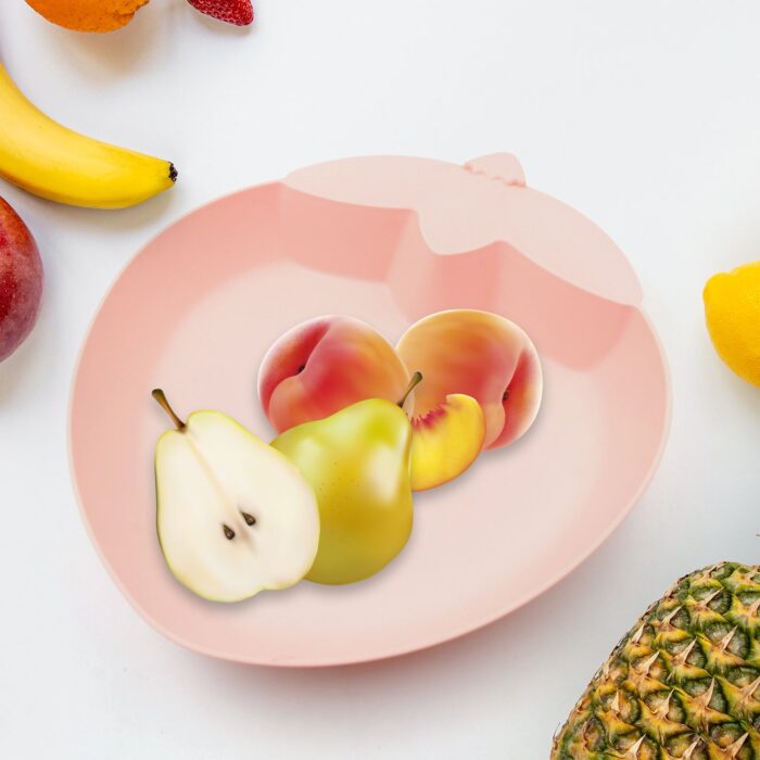 Strawberry Shape Plate Dish Snacks / Nuts / Desserts Plates for Kids, BPA Free, Children’s Food Plate, Kids Bowl, Serving Platters Food Tray Decorative Serving Trays for Candy Fruits Dessert Fruit Plate, Baby Cartoon Pie Bowl Plate, Tableware (1 Pc) - Image 5