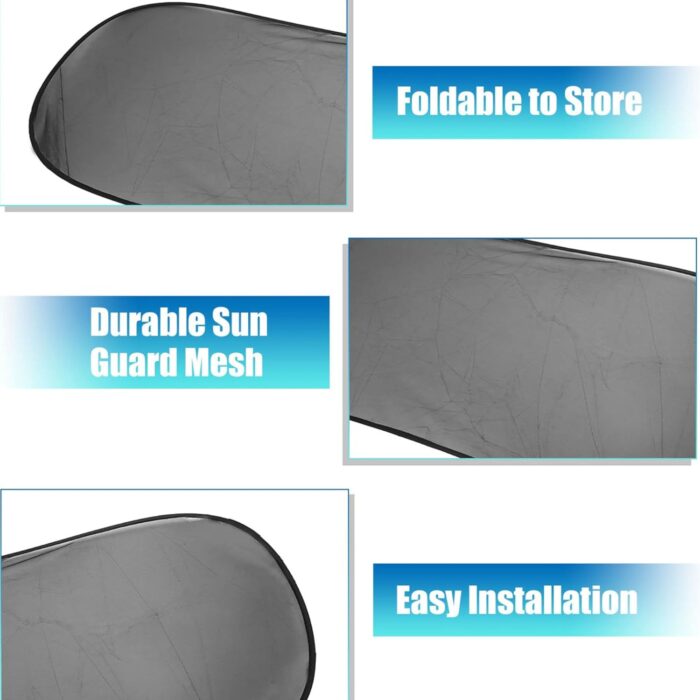 Car Rear Window Sun Shade 39 x 20 Inches Foldable with 4 Suction Cups, Window Sunshade Protection Glare Reduction Shade Protect Sun - Image 2