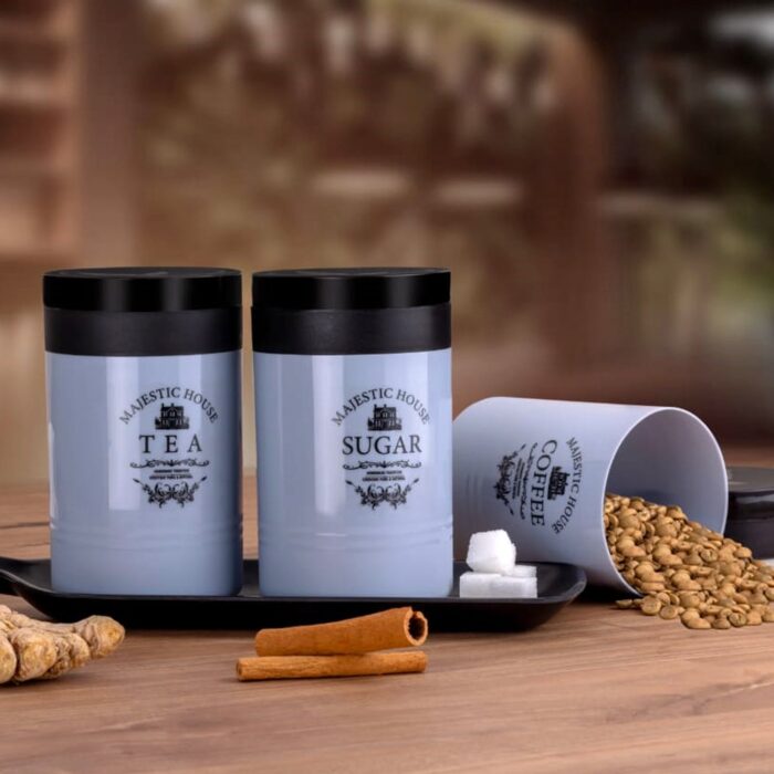 Accurate Seal Tea Sugar Coffee Container - 3 Pcs Plastic Damru Shaped Tea, Coffee, Sugar Canisters Jar, New Airtight Food Seal Containers for Salt, Dry Fruit, Grocery Multicolor (3 Pcs Set) - Image 7