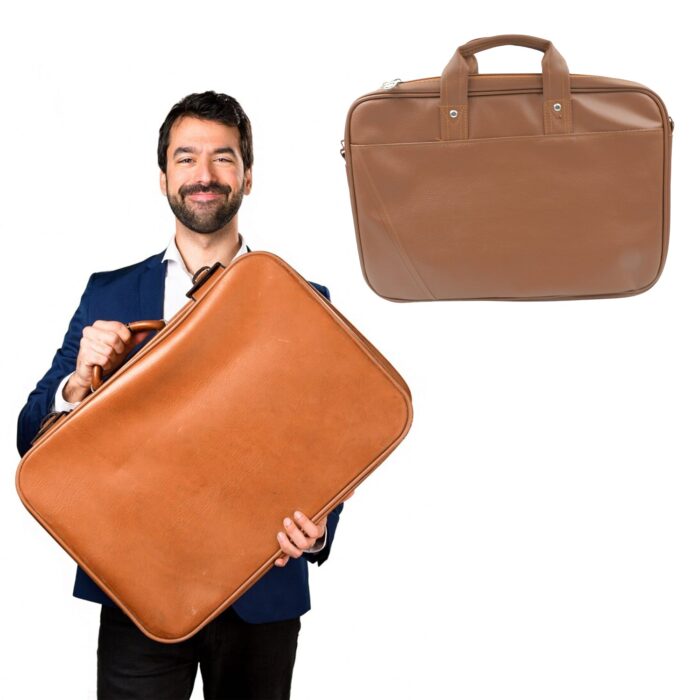 Multipurpose Bag, Shoulder Side Bag Office Laptop Faux Leather Executive Formal Laptop & MacBook Messenger / Office / Travel / Business / Shoulder / Hand / Sling Bag for Men Women with Multiple compartments - Image 5