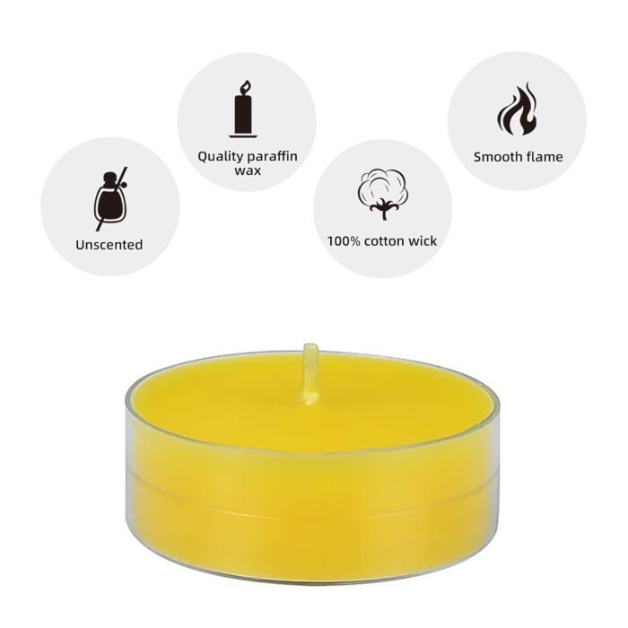 Tealight Diwali Candles for Home Decoration Smokeless Candles for Decorations Long Burning for Mood Dinners Parities Home Decoration Wedding Candle (1 Pc / Mix Color) - Image 4