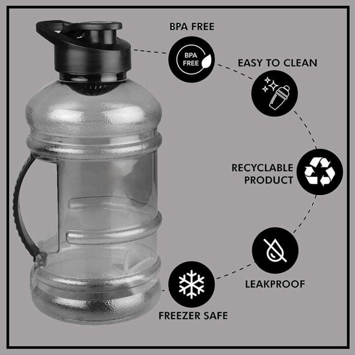 Sports Gym 1.5 Liters Gallon Water Bottle with Mixer and Strainer - Image 7