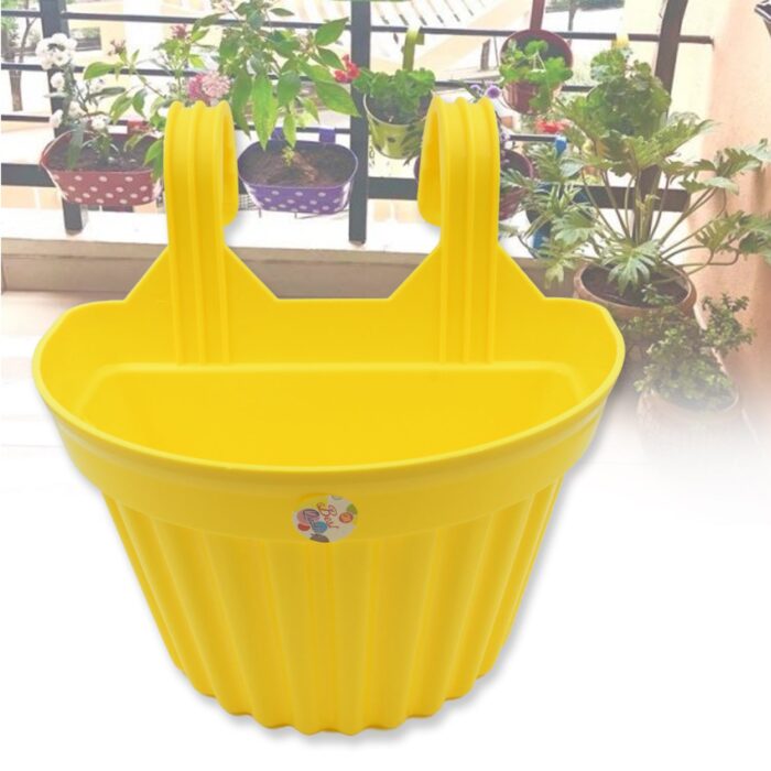Multicolor Hanging Plastic Planters Orchid Relling , For Plantation, Planters for Balcony and Home Gardening, Indoor, Outdoor (1 Pc ) - Image 5