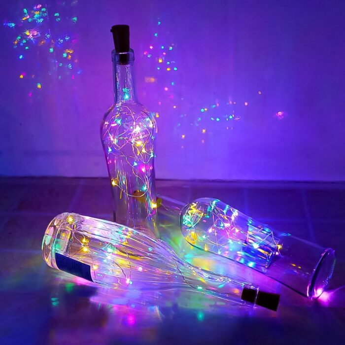 Wine Bottle Cork String Light | Multi LED / 2M Cable Length Copper Wire Battery Operated (Multicolor Light / 1 Pc) - Image 6