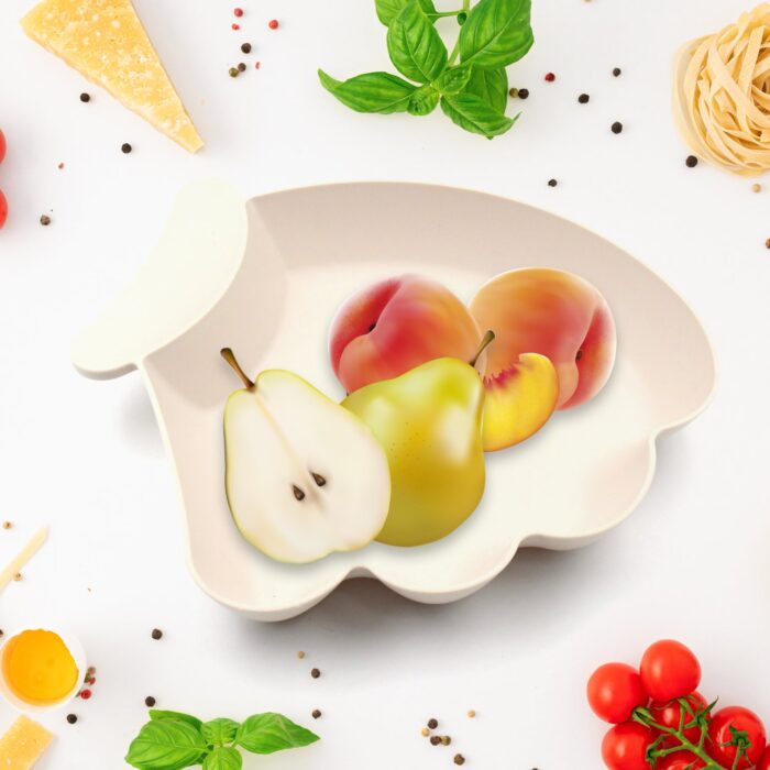 Plates for Kids, BPA Free, Children’s Food Plate, Kids Bowl, Serving Platters Food Tray Decorative Serving Trays for Candy Fruits Dessert Fruit Plate, Baby Cartoon Pie Bowl Plate, Tableware (1 Pc) - Image 3