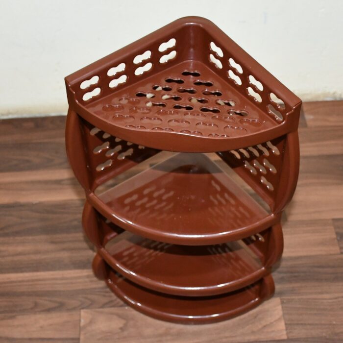 Multi Purpose Plastic Corner Rack a Stylish Storage Shelf for Kitchen / Living Room / Bathroom (1 Pc / 3 Layer ) - Image 6