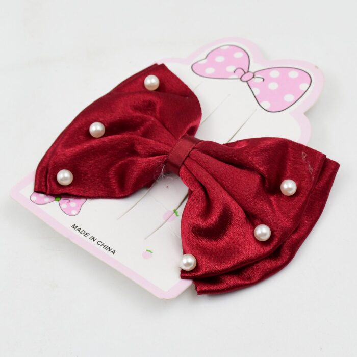 Hair Bow Knot Clip Suitable For Girls (1 Pc / Multicolour) - Image 3