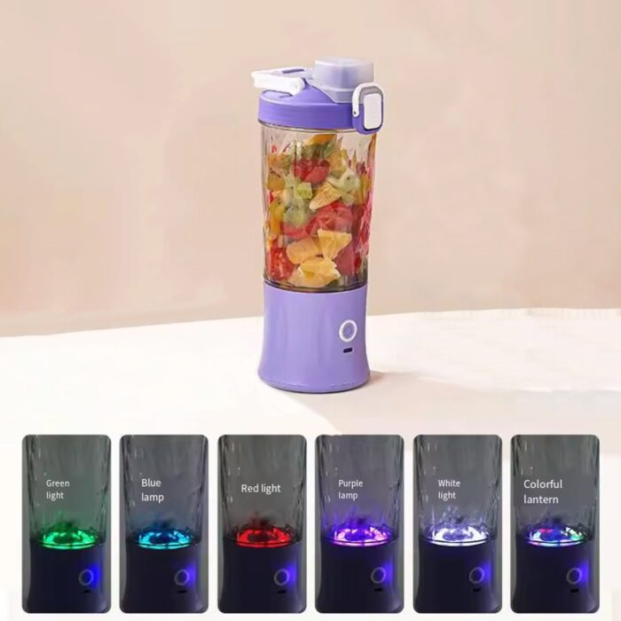 Eletric Crusher Juicer With Multicolor Light, 8 Blades (600 ML / Multicolor) - Image 7