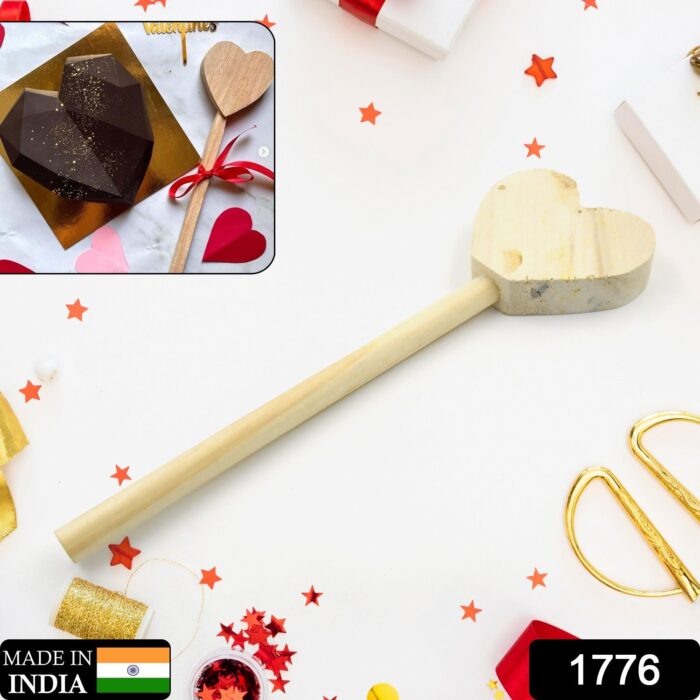 Special Heart Shape Wooden Hammer for Pinata Cake, Pinata 10 inch Wooden Hammer for Pinata Cake (1 Pc) - Image 2