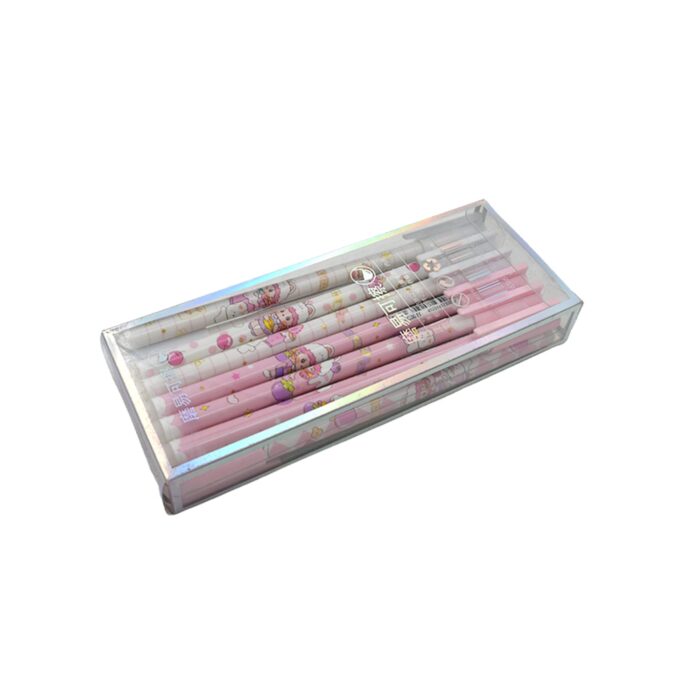 Erasable gel ink pen 12 Pcs/ Fancy Cute Blue Gel Pen with attached Magic Wipe Eraser Gel Pen, Stationery for Office School Writing Examination Supplies Tool, Return Gifts For Kids, Birthday Gifts - Image 4
