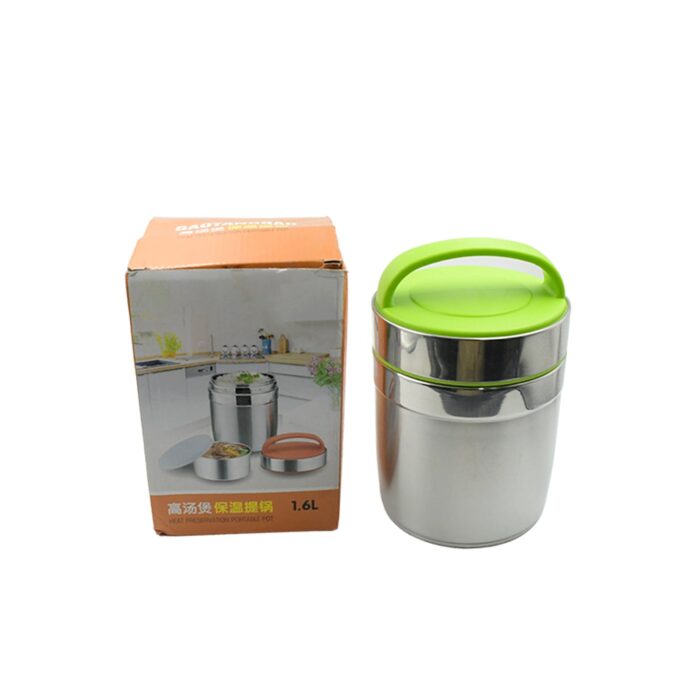 LEAK-PROOF THERMOS FLASK FOR HOT FOOD, WARM SOUP CUP, VACUUM INSULATED LUNCH BOX, FOOD BOX FOR THERMAL CONTAINER FOR FOOD STAINLESS STEEL (1.6 L) - Image 3
