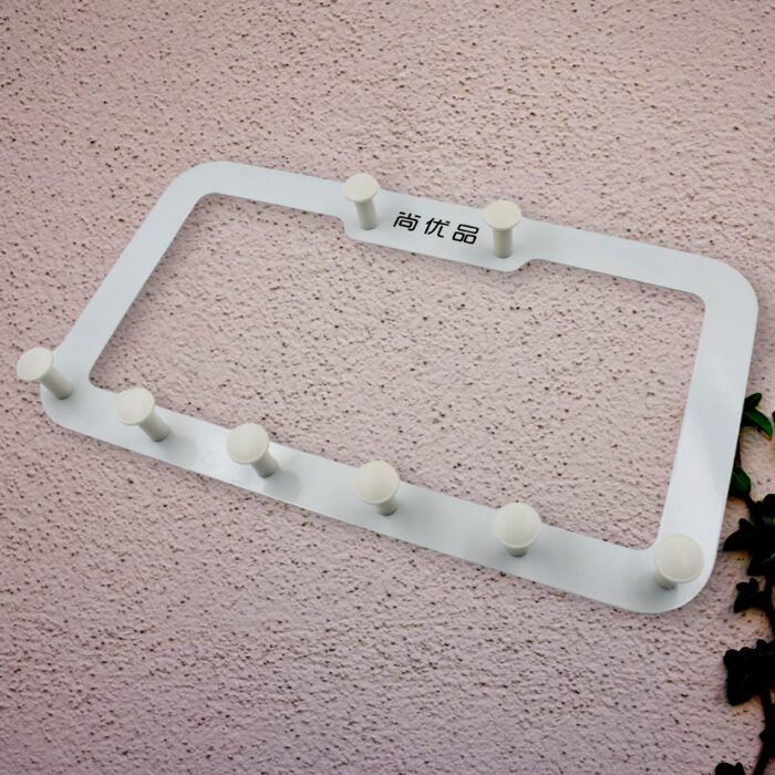 Multi-Function Metal Door Hook, Clothes Hook Rack Easy Installation, No Drilling Required, for Hanging Hook Rack Rail, Extra Long Coat Hanger Wall Mount for Clothes, Jacket (8 Hook) - Image 5