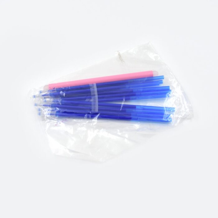 School Office Erasable Fabric Marking Pens, Full Needle Refills Blue Gel Pen Refill Replacement, for School Pen Writing Tools Kawaii Stationery (11 Pc Set) - Image 5