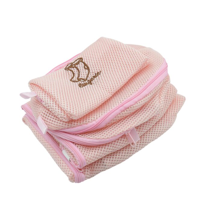5pc Zippered Mesh Laundry Wash Bags Foldable Delicates Lingerie Socks, Underwear Blouse, Hosiery, Stocking and Lingerie Washing Machine Clothes Protection Net (5 Pc Set) - Image 8
