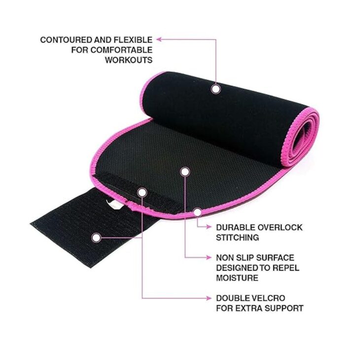 Waist Support Belt Neoprene Ab Belt Trainer, Stomach Wrap Tummy Belt / Belly Tummy Yoga Wrap Back Exercise Body Wrap - Image 7