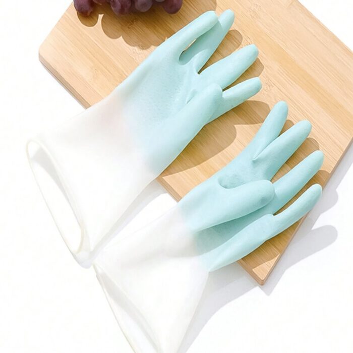 Small Household Cleaning Gloves, Rubber Gloves (2 Pc Set) - Image 5