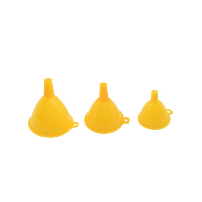 Multipurpose Funnel 3 Size Small , Medium & Big Plastic Funnel For kitchen and laboratory Use (3 Pc Set) - Image 3