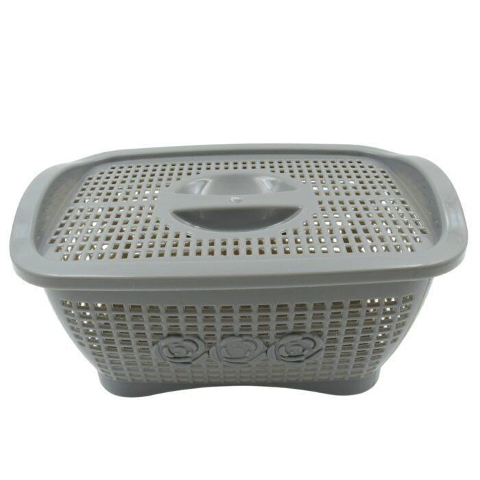 Multipurposes Plastic Basket, Organizer for Kitchen, Countertop, Cabinet, Bathroom with Lid, Plastic Storage Basket For Store Fruits, Vegetables, Magazines, Cosmetics, Stationary (1 Pc / Mix Color ) - Image 4