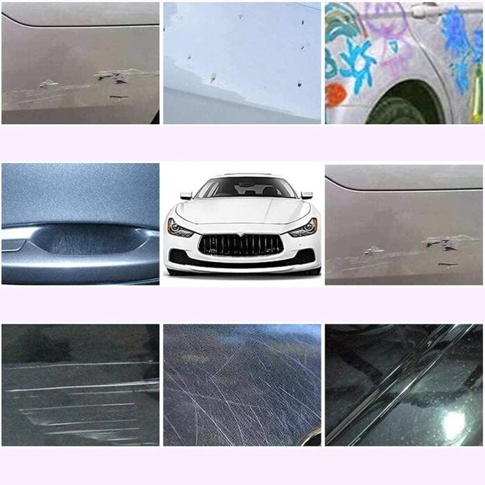 Nano Magic Car Scratch Remover Cloth, Multipurpose Scratch Repair Cloth, Cloth for Car Paint Scratch Repair, Easy to Repair Slight Scratches on the Surface Polishing Repeatable Use for All Kinds of Car (45 ML Repair Solution, 2 Gloves, 2 nano Cloth) - Image 5