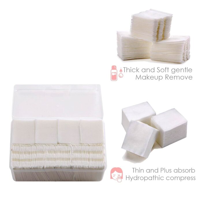 Ultra Thin Makeup Facial Cotton Pads, Soft Lint Free Dry Nails / Lips / Eyes Polish Remover Pads, Square Cosmetic Beauty Cotton Pads, Non-woven Cotton Makeup Remover (1000 Pcs Set) - Image 5