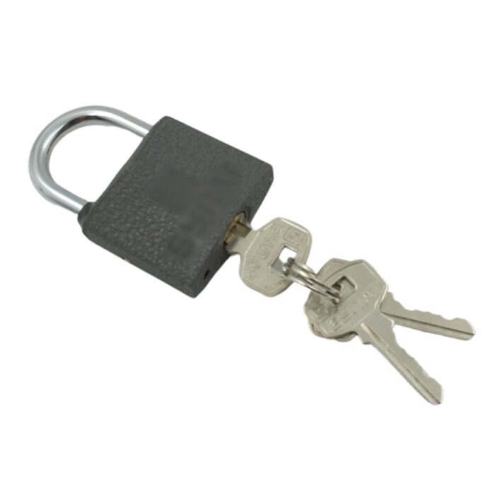 Iron Pad lock, Brass Core and Thickened Spray Black Iron Door Lock With 3 pc Keys for Home Dormitory, Waterproof Antirust Anti-theft Padlocks Outdoor Gate Shed Locks Warehouse Small Iron Door Drawer Lock ( 37 mm ) - Image 4