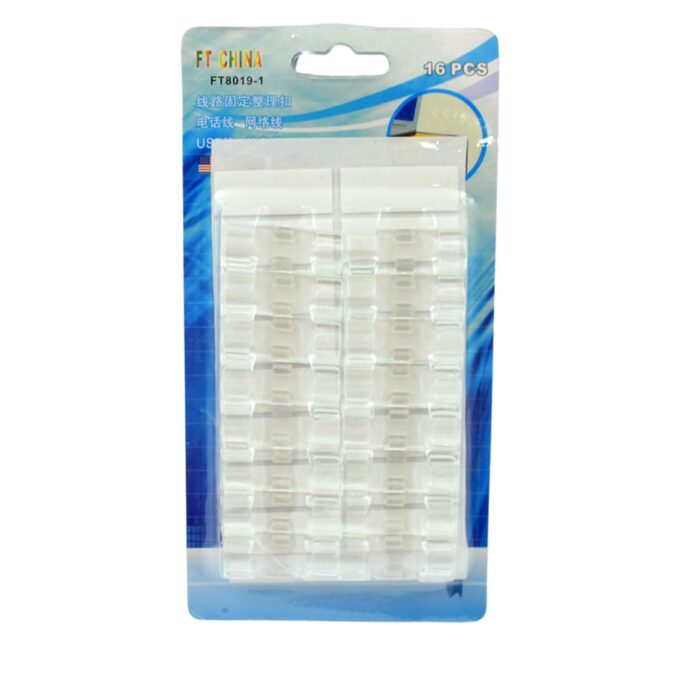 Self-Adhesive Cable Clips Use in Office Wire Desktop Organizer Charging Co lder Management, Multipurpose Adhesive Cable Clips Desktop Cord Organizer Hook, Cable Management, Wire Holder System (16 Pcs Set ) - Image 4