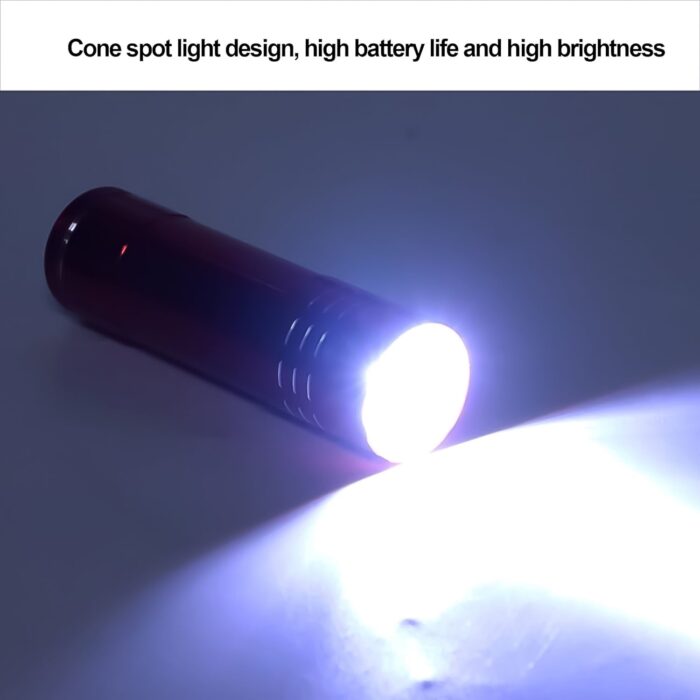 Portable Mini Torch, Super-Bright Mini 3 LED Bulb Pocket Torches - Torch Flashlight for Camping, Hiking, DIY, Travelling, Outdoors and More 3 Battery operated (Battery not included / 1 pc / Mix Color ) - Image 6
