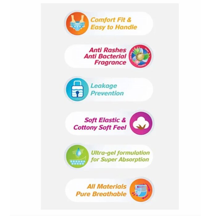 Champs Travel Diapers (Small, 10 Pcs): Leakproof, Soft & Dry, Baby Diaper Pants - Image 6