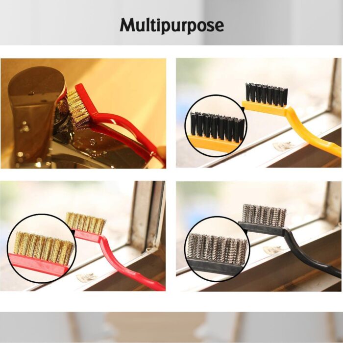 3-Piece Mini Wire Brush Set: Tackle Tough Cleaning Jobs (Multi-Material) - Image 11