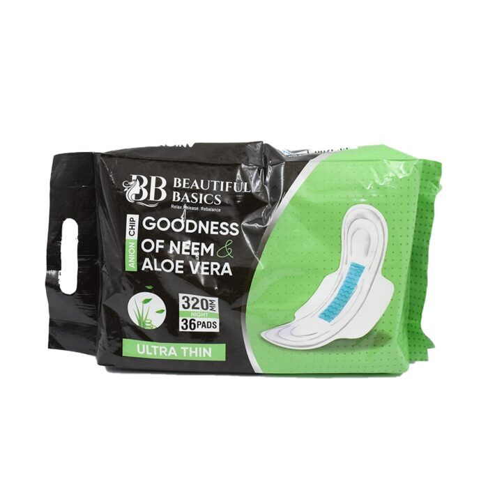 Sanitary Pads for Women With Goodness of Neem & Aloe Vera | Ultra Thin | Leakage Protection | PH Balance | With Antibacterial Anion Chip | 5X More Absorbance (320 mm / 36 Pads) - Image 5