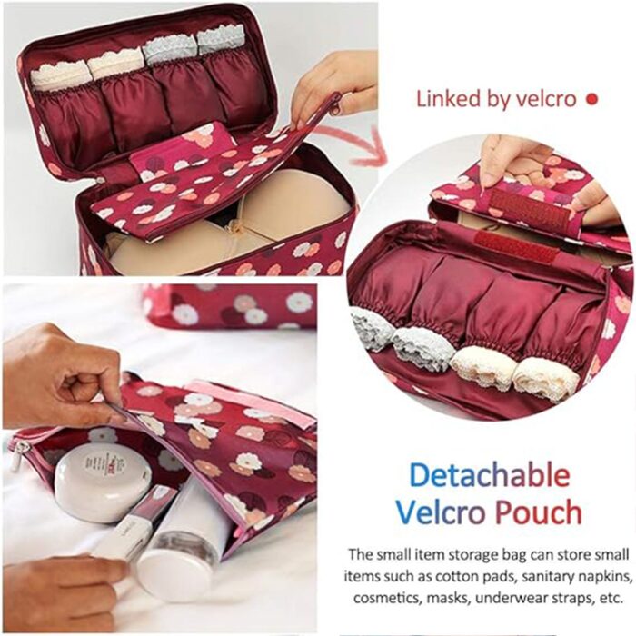 Multi Purpose Storage Bag, Underwear Storage Bag, Bra Organizer Bag Underwear Pouch, Waterproof Cosmetic Travel Bag, Lingerie Toiletry Wash Storage Case, Baby Diaper Bag (1 Pc) - Image 7