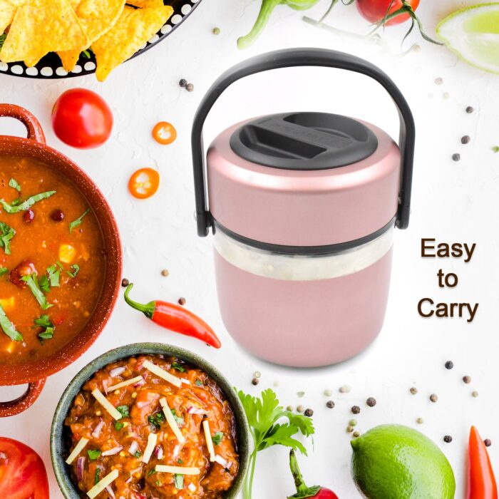 Leak-Proof Thermos Flask: Keeps Food Hot & Fresh (Stainless Steel, Multi-Color) - Image 3