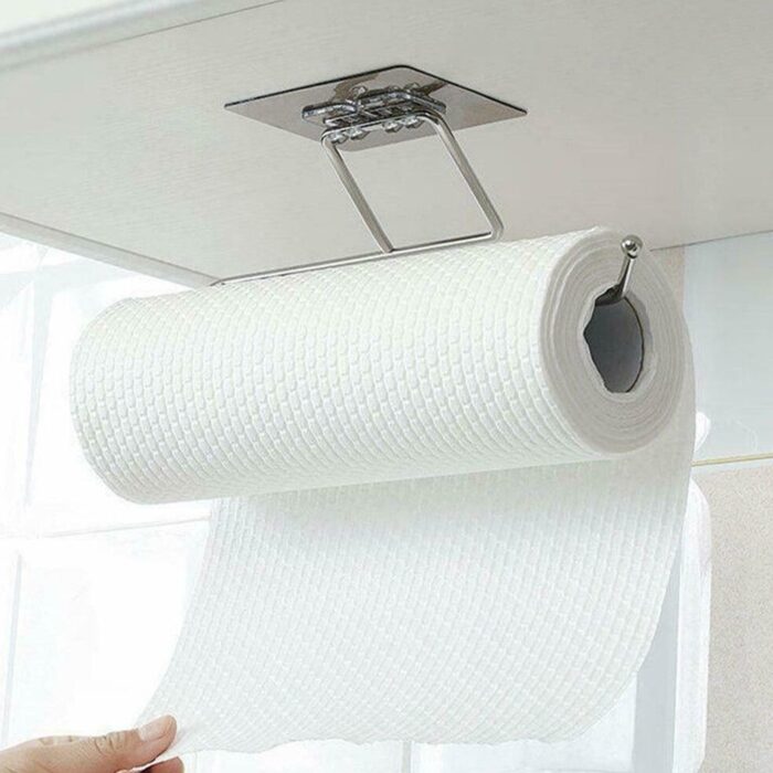 Stainless Steel Adhesive Paper Roll Holder Tissue (1 pc) - Image 5