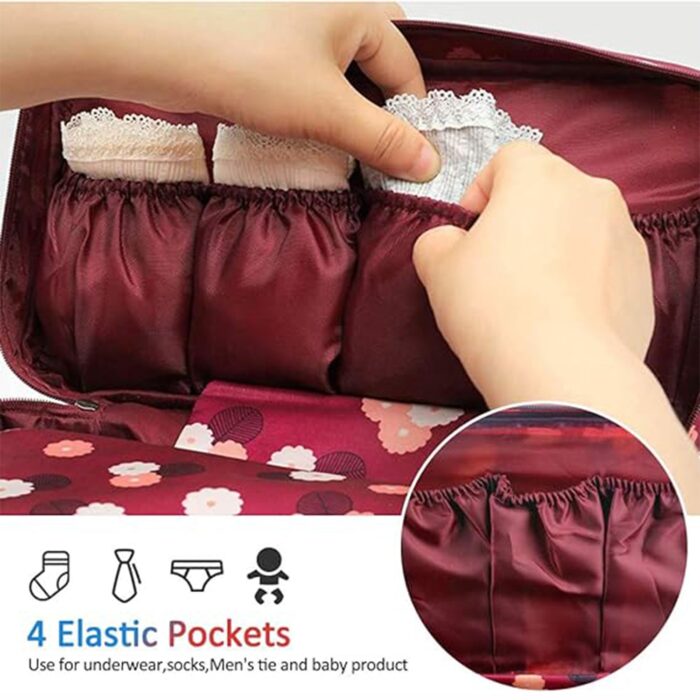 Multi Purpose Storage Bag, Underwear Storage Bag, Bra Organizer Bag Underwear Pouch, Waterproof Cosmetic Travel Bag, Lingerie Toiletry Wash Storage Case, Baby Diaper Bag (1 Pc) - Image 3