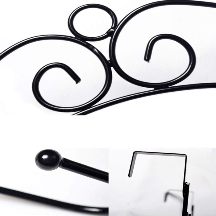 Over The Door Hanger Rack 7 Hooks Decorative Ognazier Hook Rack Stylish Door Hanger Door Hook Hangers with 7 Hooks,Metal Hanging Rack for Home Office Use - Image 6