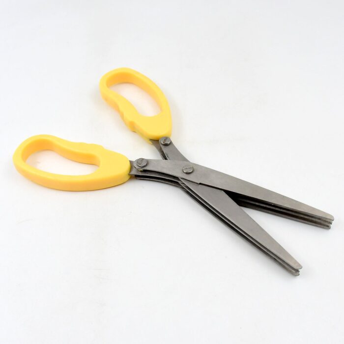 Multifunction Vegetable Stainless Steel Herbs Scissor With 3 Blades (1 Pc) - Image 5