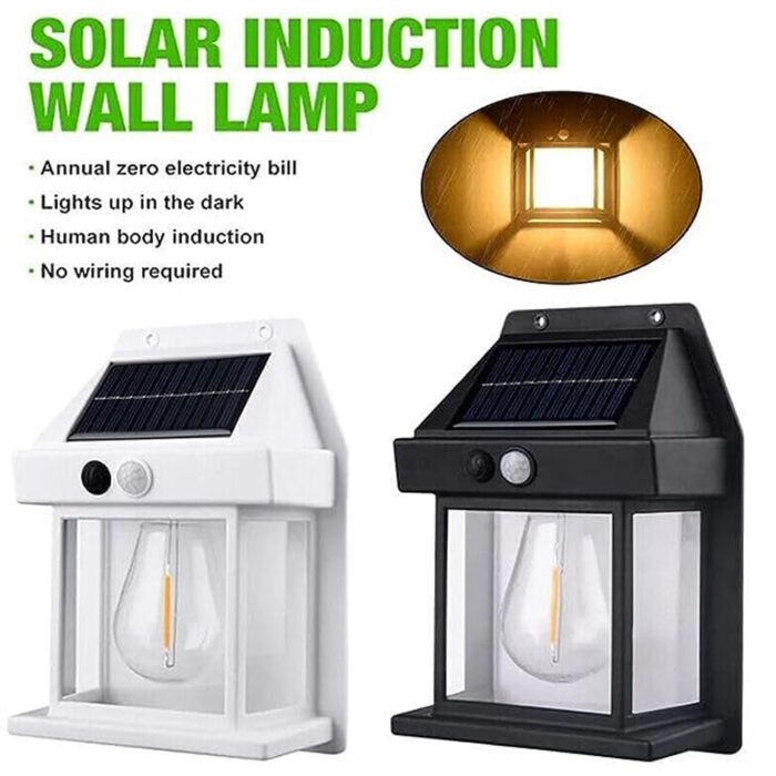 Solar Wall Lights / Lamp Outdoor, Wireless Dusk to Dawn Porch Lights Fixture, Solar Wall Lantern with 3 Modes & Motion Sensor, Waterproof Exterior Lighting with Clear Panel (1 Pc ) - Image 6