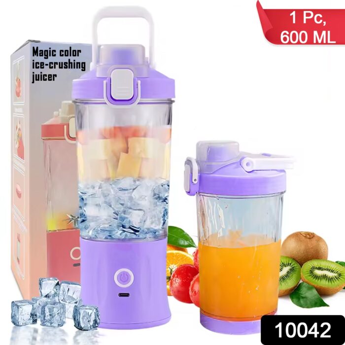 Eletric Crusher Juicer With Multicolor Light, 8 Blades (600 ML / Multicolor) - Image 2