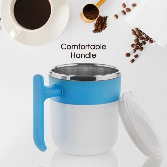 Stainless Steel Lid Cover Hot Coffee/Tea Mug Hot Insulated Double Wall Stainless Steel, Coffee and Milk Cup with Lid - Coffee Cup (1 Pc ) - Image 6