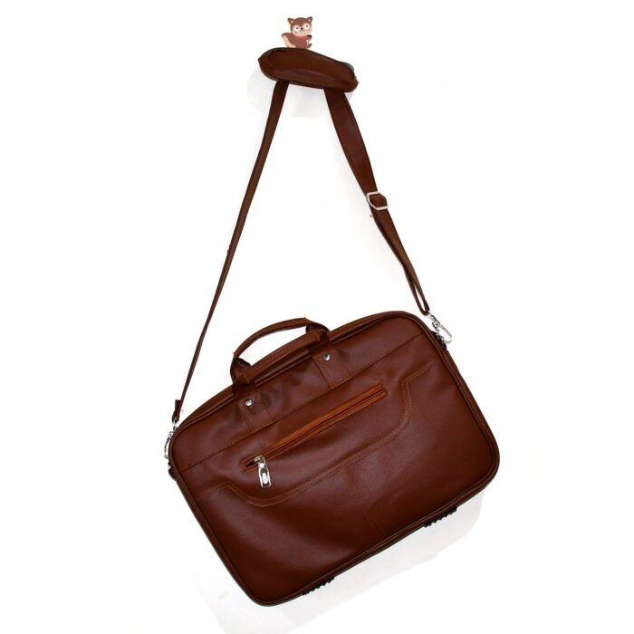 Multipurpose Bag, Shoulder Side Bag Office Laptop Faux Leather Executive Formal Laptop & MacBook Messenger / Office / Travel / Business / Shoulder / Hand / Sling Bag for Men Women with Multiple compartments - Image 7