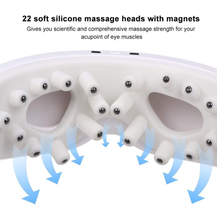 Electric Eye Massager Dark Circles Dry Eyes Eye Bag Eye Relief Vibration Magnet Therapy Eye Care Massage Device with Adjustable Elastic Band for Improving Sleep - Image 6
