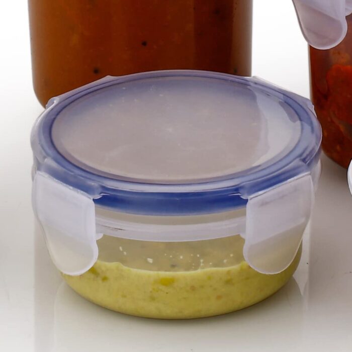 Plastic Liquid Round Airtight Food Storage Container with Leak Proof Locking Lid - Image 6