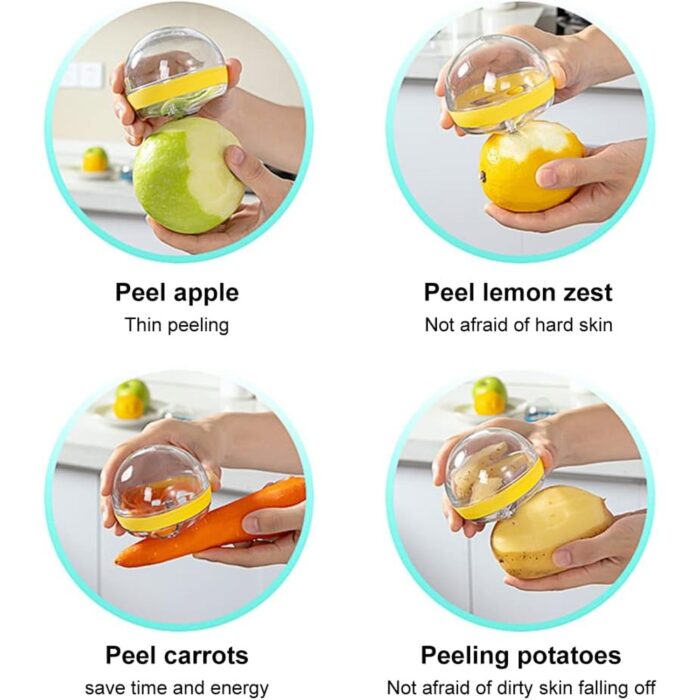 Multifunctional Round Shape Peeler with Container Removable and Washable Storage Type Vegetable Fruit Peeler for Kitchen (1 Pc / Mix Color) - Image 7