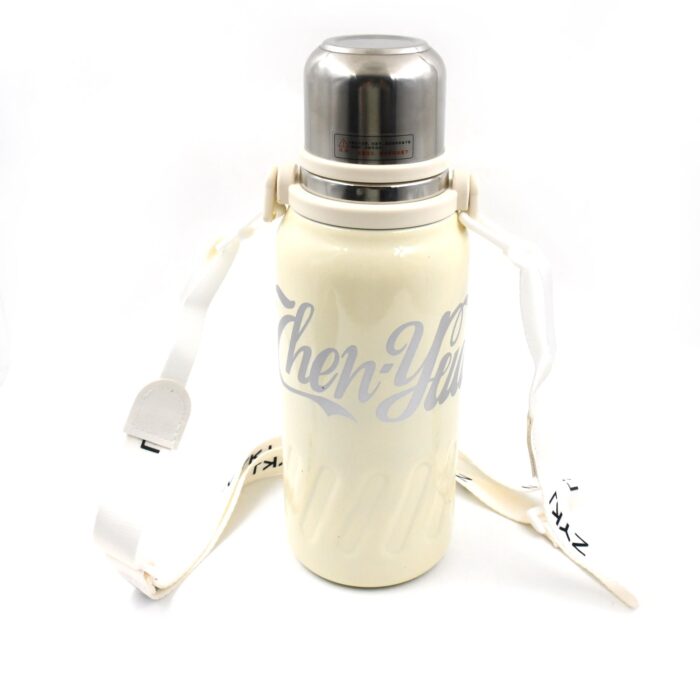 Stainless Steel Vacuum Insulated Water Bottle | Leak Proof Flask for Tea Coffee | Reusable Water Bottle with Hanging Strap | Bottle for Hot & Cold Drinks Wide Mouth Water Flask (900 ML) - Image 7